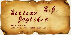 Milisav Jaglikić vizit kartica